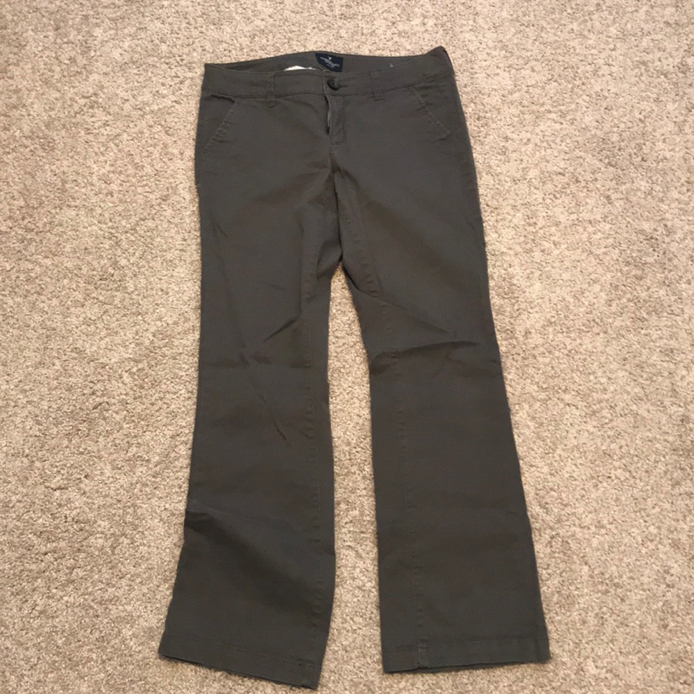 American eagle kick boot grey dress pants